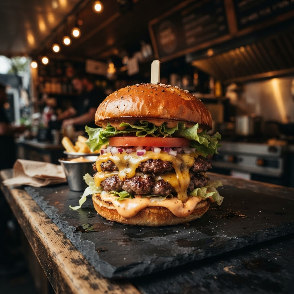 Gourmet smash burger